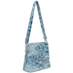 Flowers-25 Zipper Messenger Bag