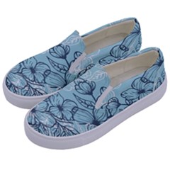 Flowers-25 Kids  Canvas Slip Ons by nateshop