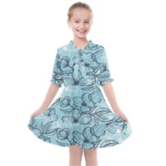 Flowers-25 Kids  All Frills Chiffon Dress by nateshop