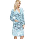 Flowers-25 Long Sleeve Velour Robe View3