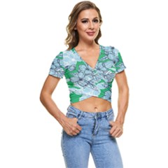 Flowers-26 Short Sleeve Foldover Tee by nateshop