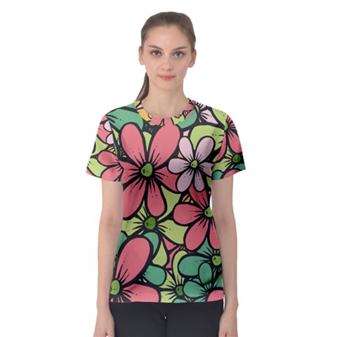 Flowers-27 Women s Sport Mesh Tee by nateshop