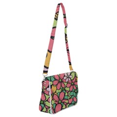 Flowers-27 Shoulder Bag With Back Zipper