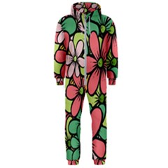 Flowers-27 Hooded Jumpsuit (men) by nateshop