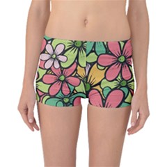 Flowers-27 Boyleg Bikini Bottoms