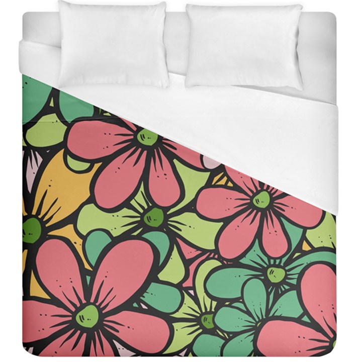 Flowers-27 Duvet Cover (King Size)