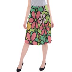 Flowers-27 Midi Beach Skirt