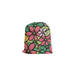 Flowers-27 Drawstring Pouch (xs)