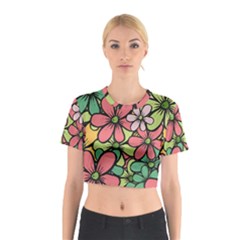 Flowers-27 Cotton Crop Top