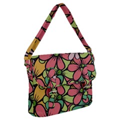 Flowers-27 Buckle Messenger Bag