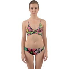 Flowers-27 Wrap Around Bikini Set