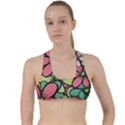 Flowers-27 Criss Cross Racerback Sports Bra View1