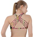 Flowers-27 Criss Cross Racerback Sports Bra View2