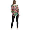 Flowers-27 Chiffon Quarter Sleeve Blouse View2