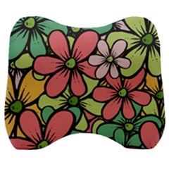 Flowers-27 Velour Head Support Cushion