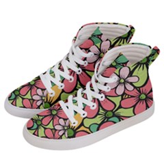 Flowers-27 Women s Hi-top Skate Sneakers