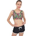 Flowers-27 V-Back Sports Bra View1