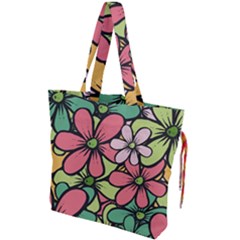 Flowers-27 Drawstring Tote Bag