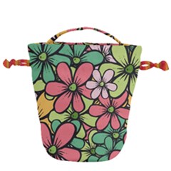 Flowers-27 Drawstring Bucket Bag