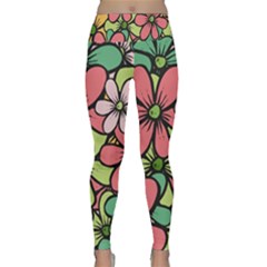 Flowers-27 Lightweight Velour Classic Yoga Leggings