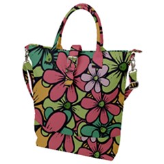 Flowers-27 Buckle Top Tote Bag by nateshop