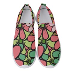 Flowers-27 Women s Slip On Sneakers