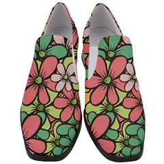 Flowers-27 Women Slip On Heel Loafers