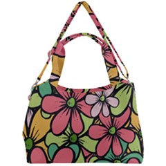 Flowers-27 Double Compartment Shoulder Bag