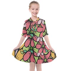 Flowers-27 Kids  All Frills Chiffon Dress