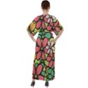 Flowers-27 V-Neck Boho Style Maxi Dress View2