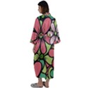 Flowers-27 Maxi Satin Kimono View2