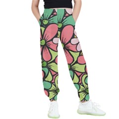 Flowers-27 Kids  Elastic Waist Pants