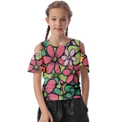 Flowers-27 Kids  Butterfly Cutout Tee