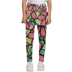 Flowers-27 Kids  Skirted Pants