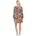 Flowers-27 Tiered Long Sleeve Mini Dress View2