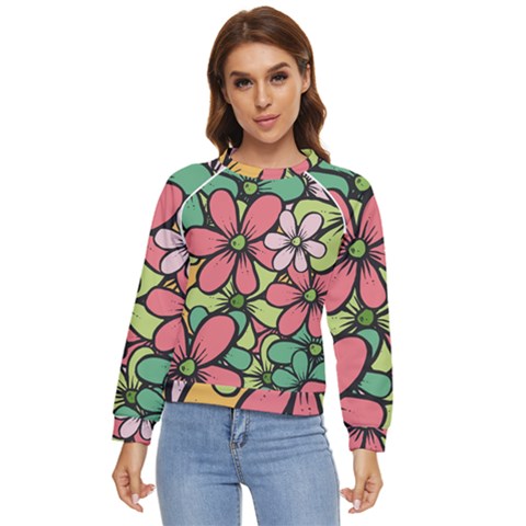 Flowers-27 Women s Long Sleeve Raglan Tee by nateshop