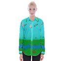 Frog Log Stream River Wallpaper Womens Long Sleeve Shirt View1