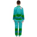 Frog Log Stream River Wallpaper Satin Long Sleeve Pajamas Set View2