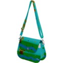 Frog Log Stream River Wallpaper Saddle Handbag View2