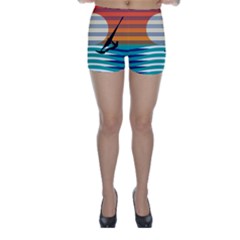 Waves Windsurfer Sun Skinny Shorts by Ravend