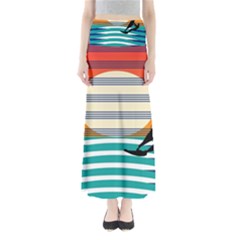 Waves Windsurfer Sun Full Length Maxi Skirt by Ravend