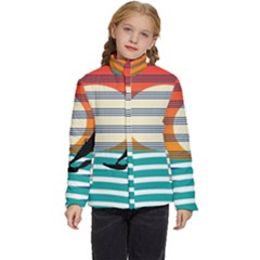 Waves Windsurfer Sun Kids  Puffer Bubble Jacket Coat