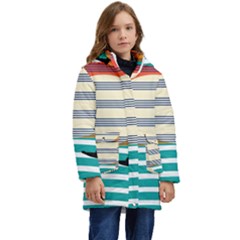 Waves Windsurfer Sun Kid s Hooded Longline Puffer Jacket