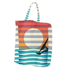 Waves Windsurfer Sun Giant Grocery Tote