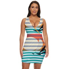 Waves Windsurfer Sun Draped Bodycon Dress