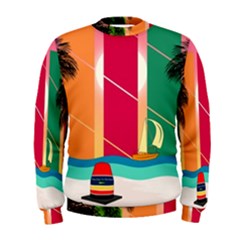 Beach Summer Wallpaper Men s Sweatshirt by Ravend