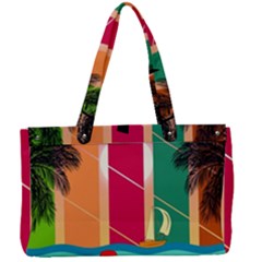 Beach Summer Wallpaper Canvas Work Bag by Ravend