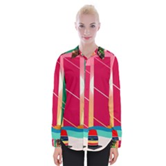 Beach Summer Wallpaper Womens Long Sleeve Shirt