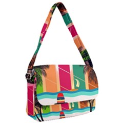 Beach Summer Wallpaper Courier Bag by Ravend