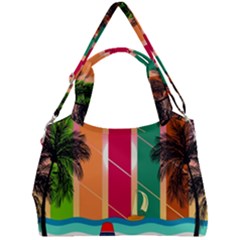 Beach Summer Wallpaper Double Compartment Shoulder Bag by Ravend